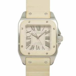 Cartier Santos 100 MM W20122U2 Boys' White Automatic Watch